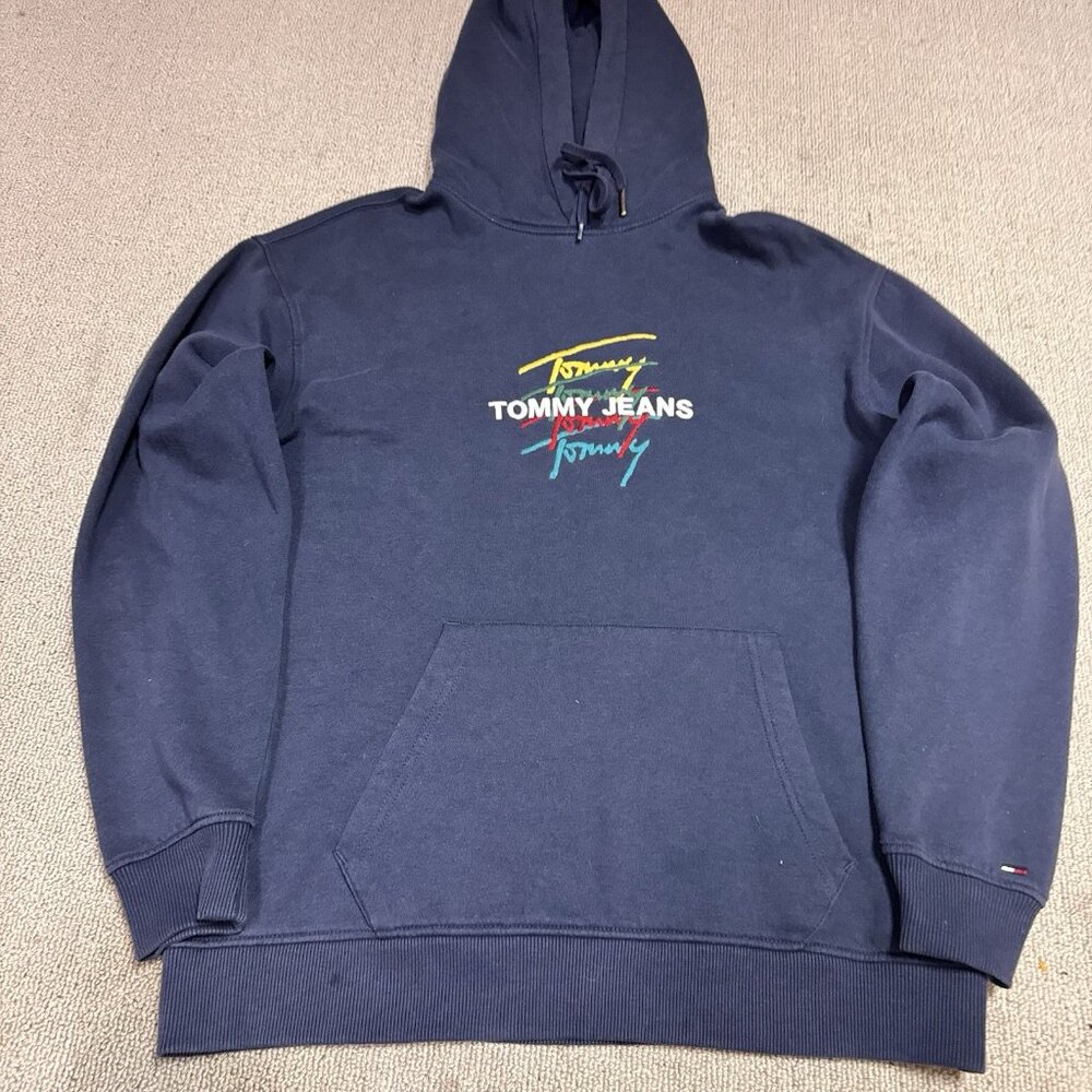 Tommy Hilfiger Hoodie Blue Long Sleeve Pullover Men’s Size Small - Picture 7 of 12